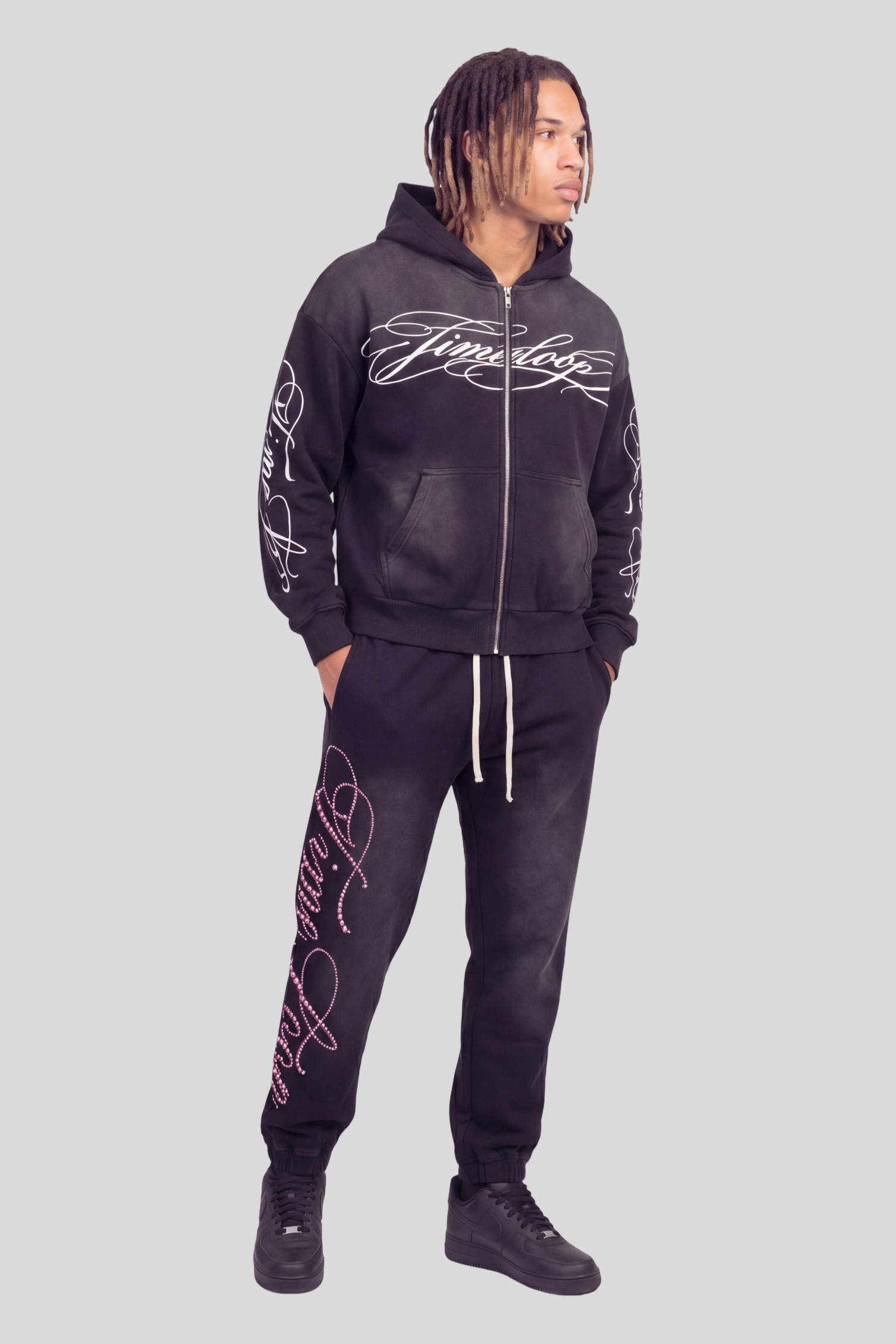 PINK RHINESTONE SWEATS