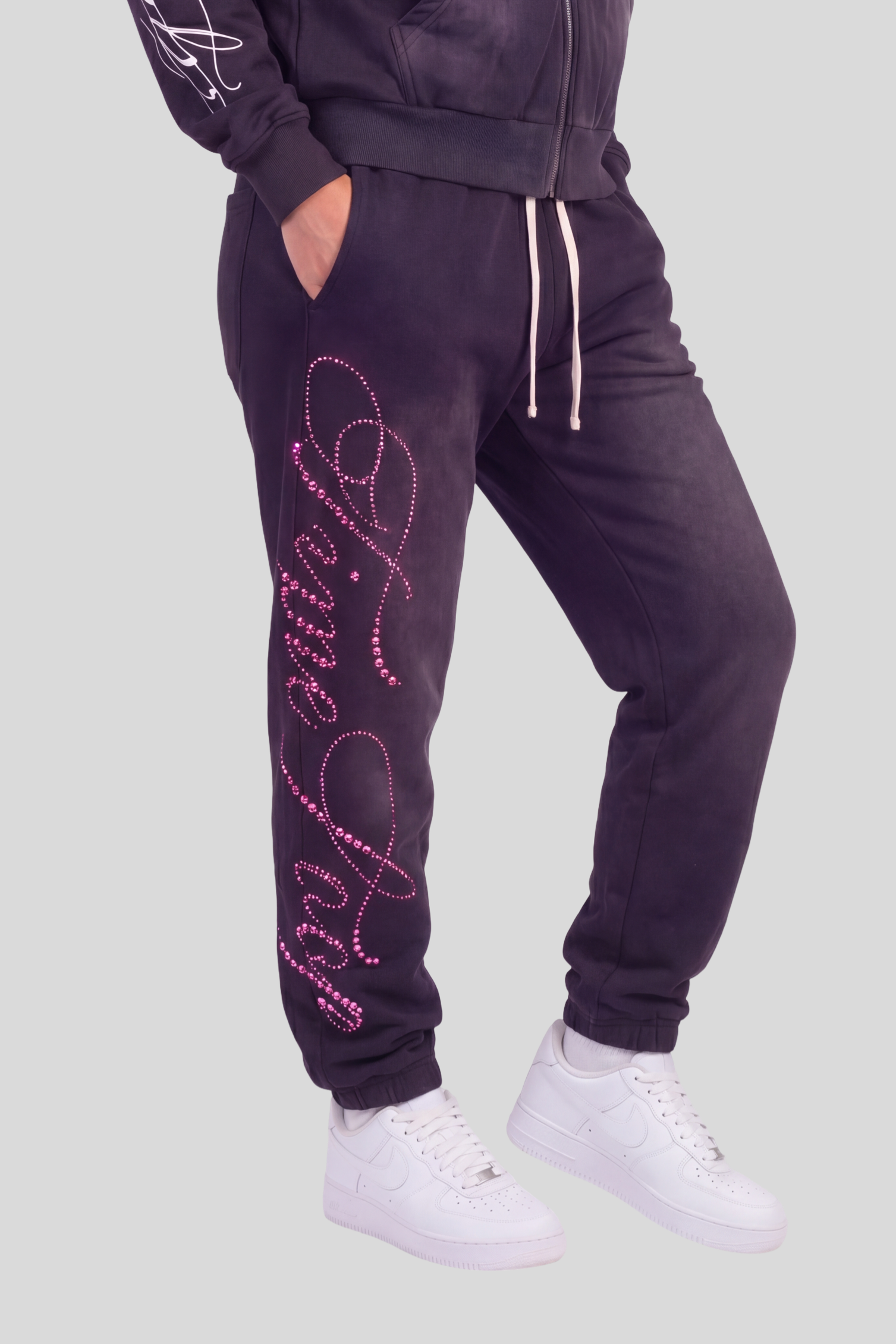 PINK RHINESTONE SWEATS