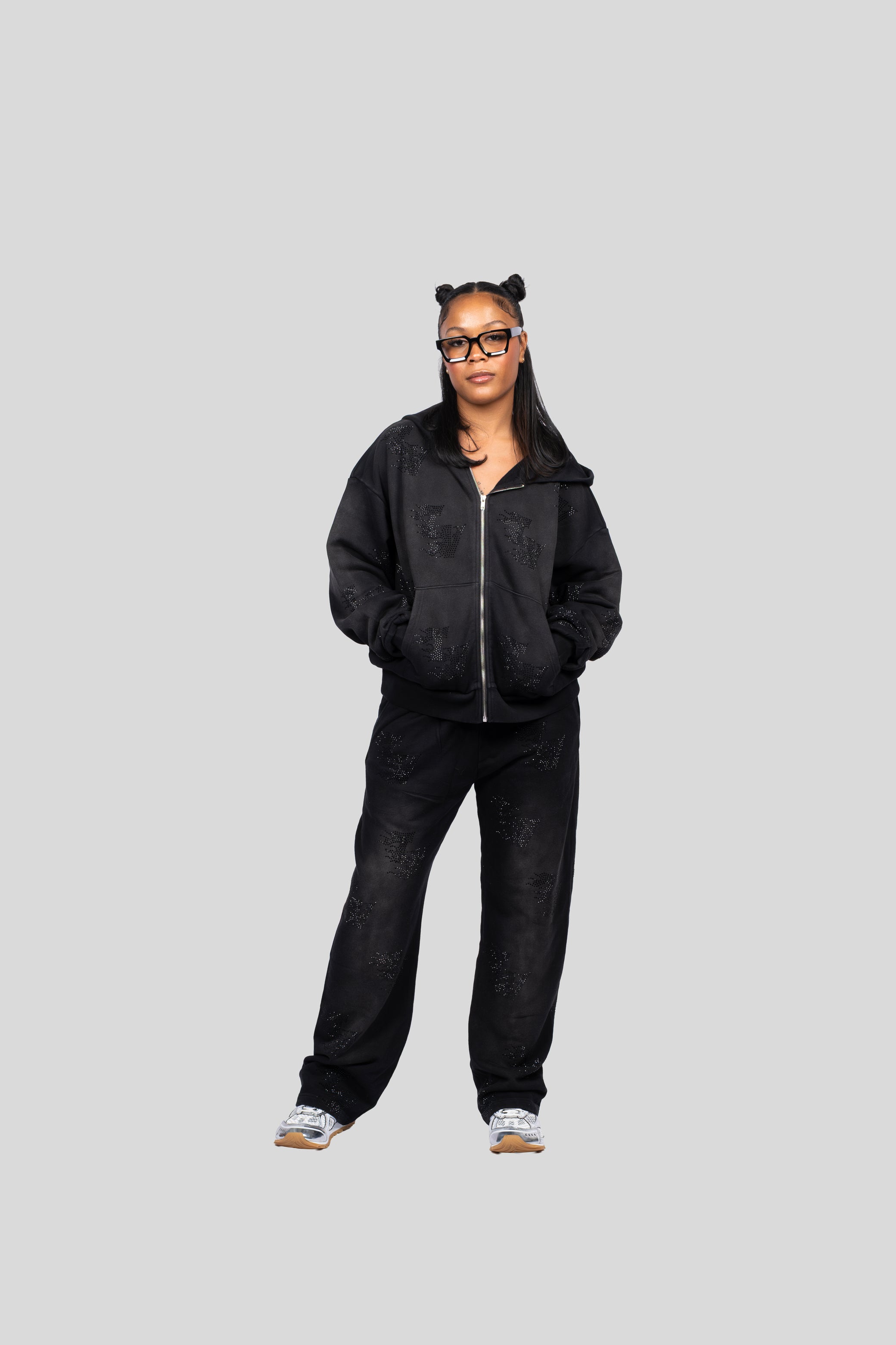 RHINESTONE LOGO SWEATS