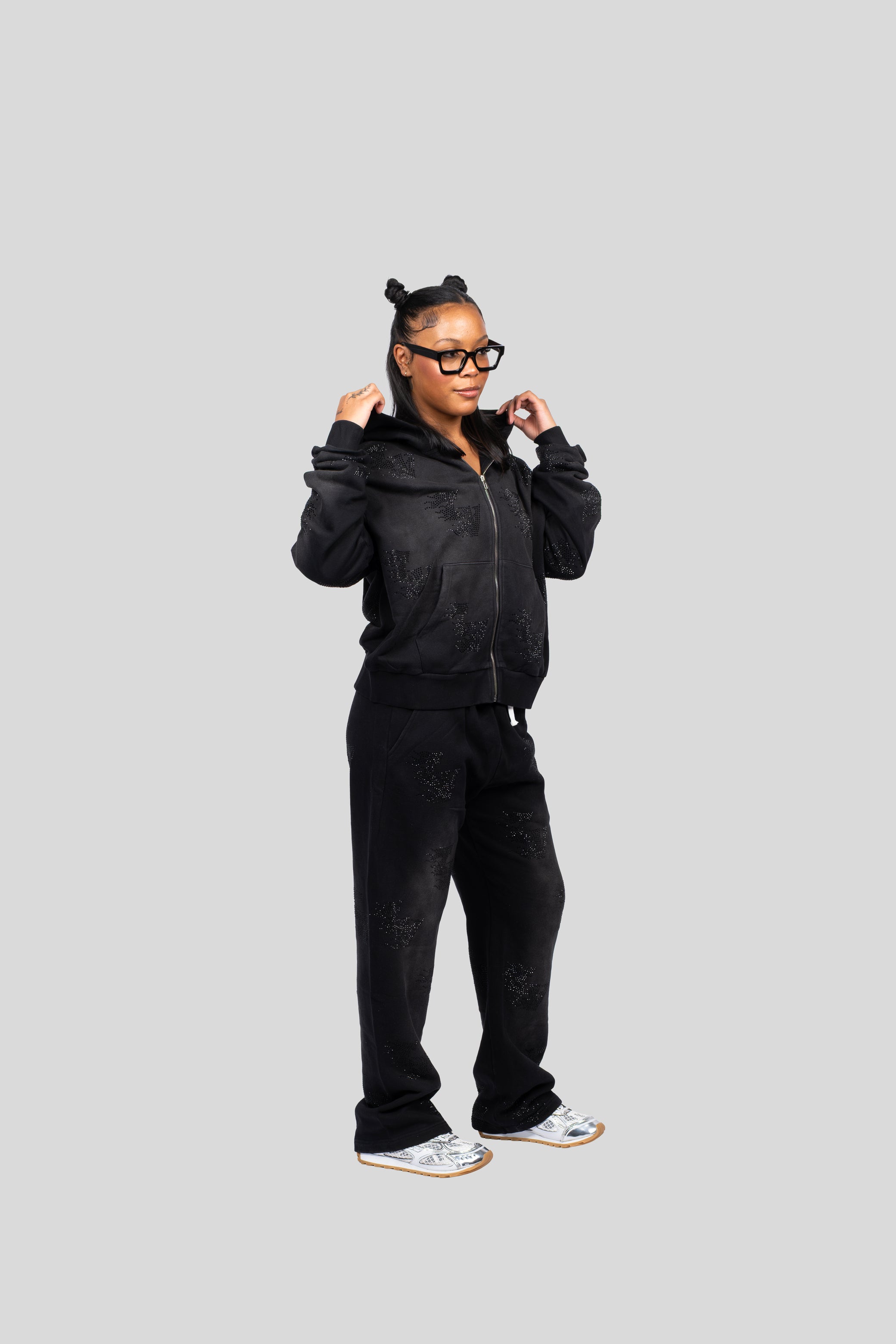 RHINESTONE LOGO SWEATS