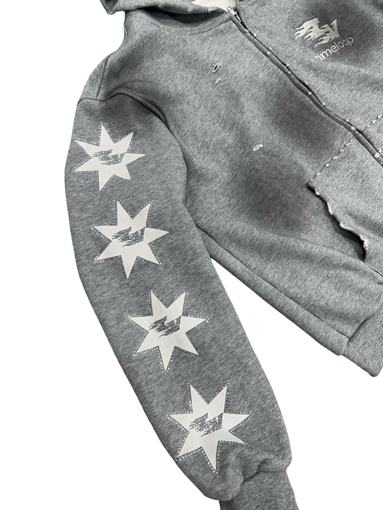 RHINESTONE STAR ZIPUP