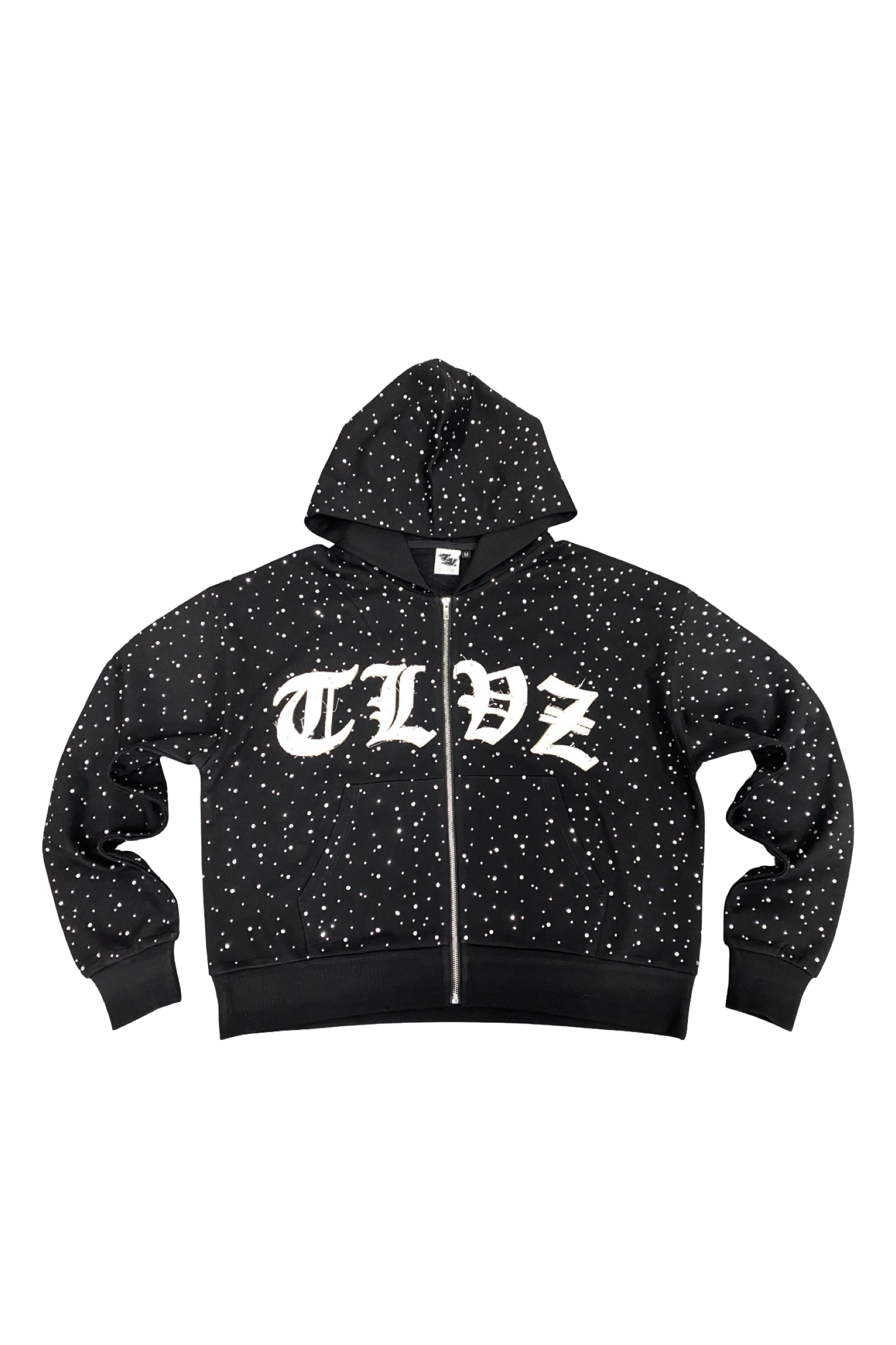 RHINESTONE ZIP HOODIE