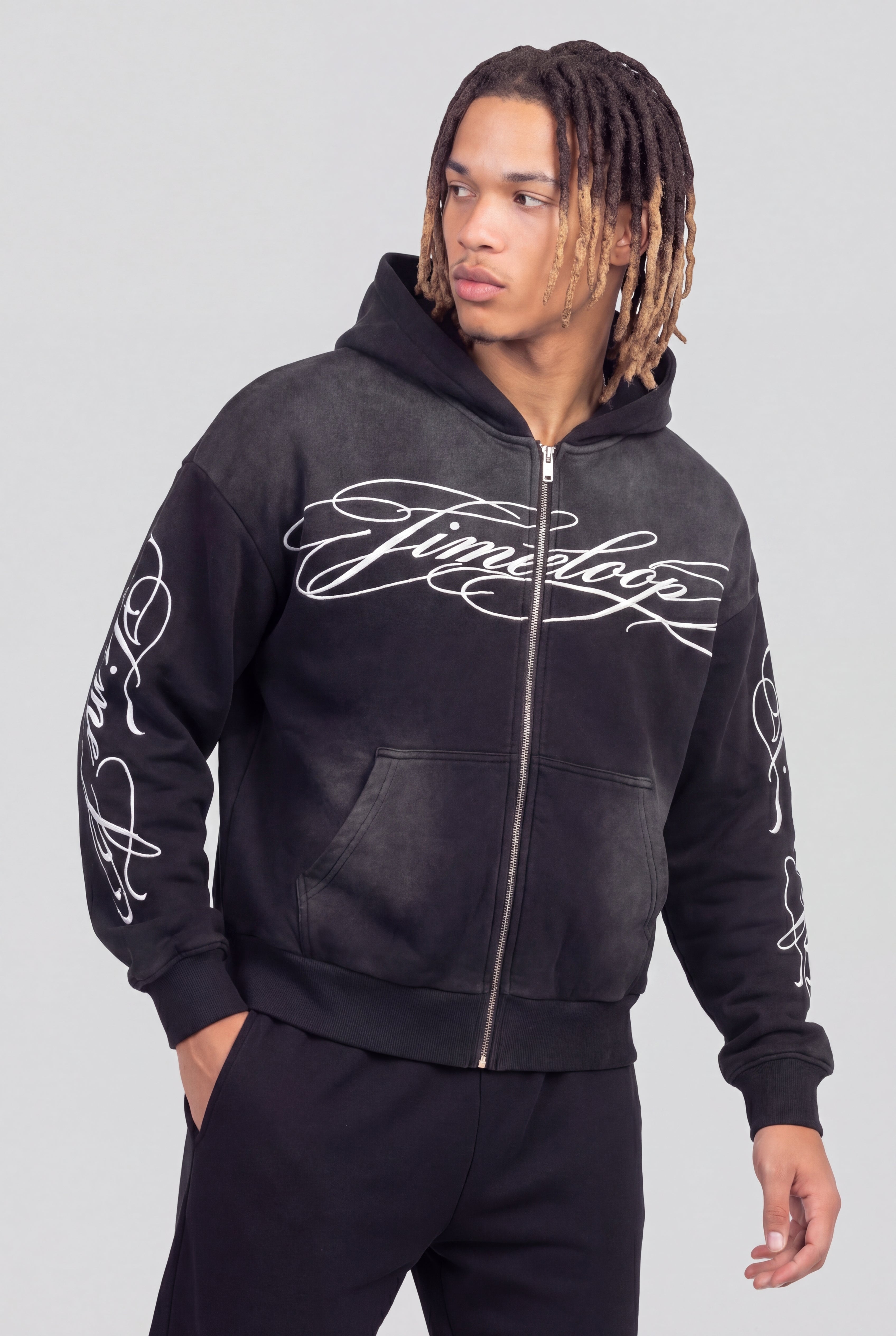 CURSIVE WASH ZIPUP