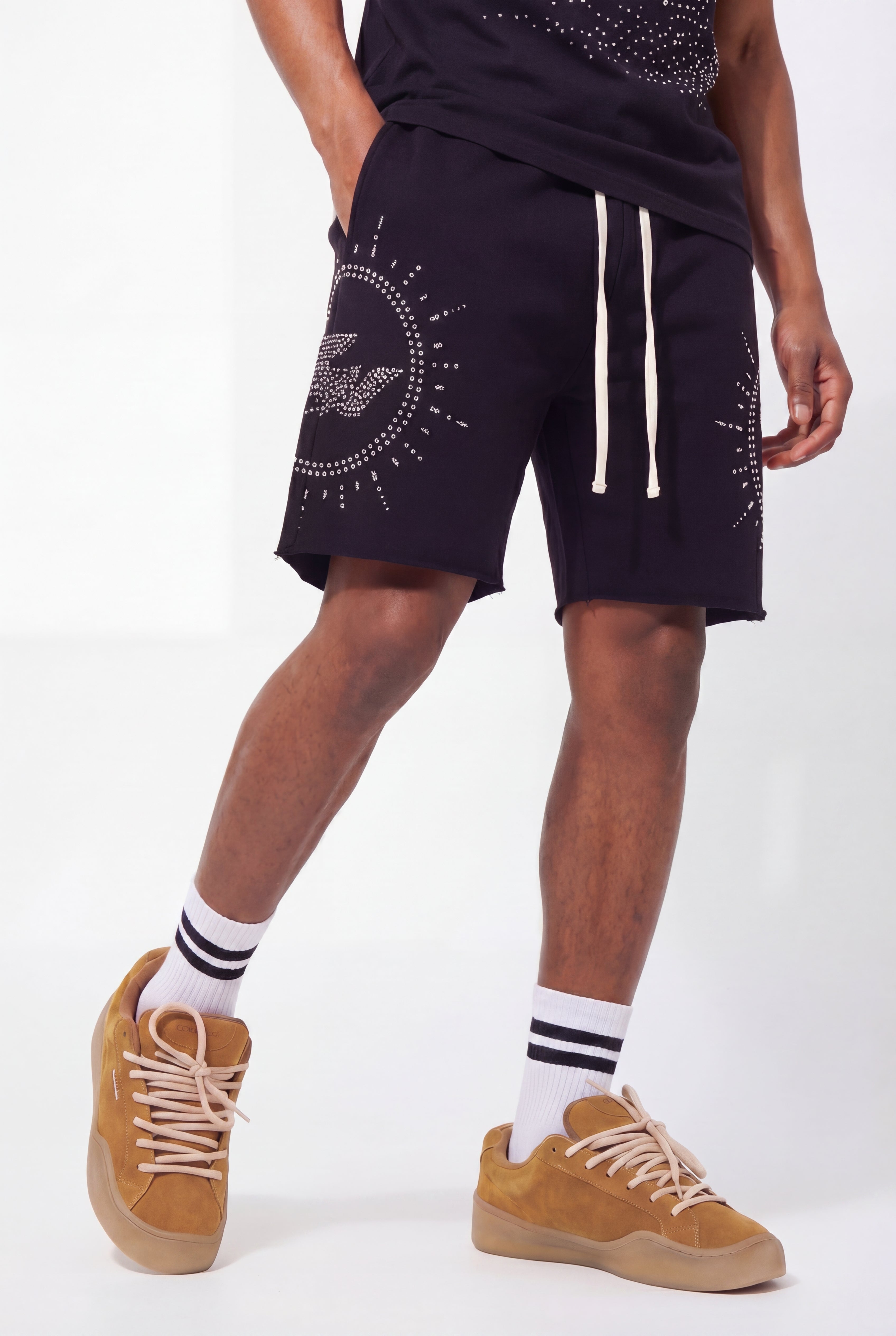 RHINESTONE MIRROR SHORTS