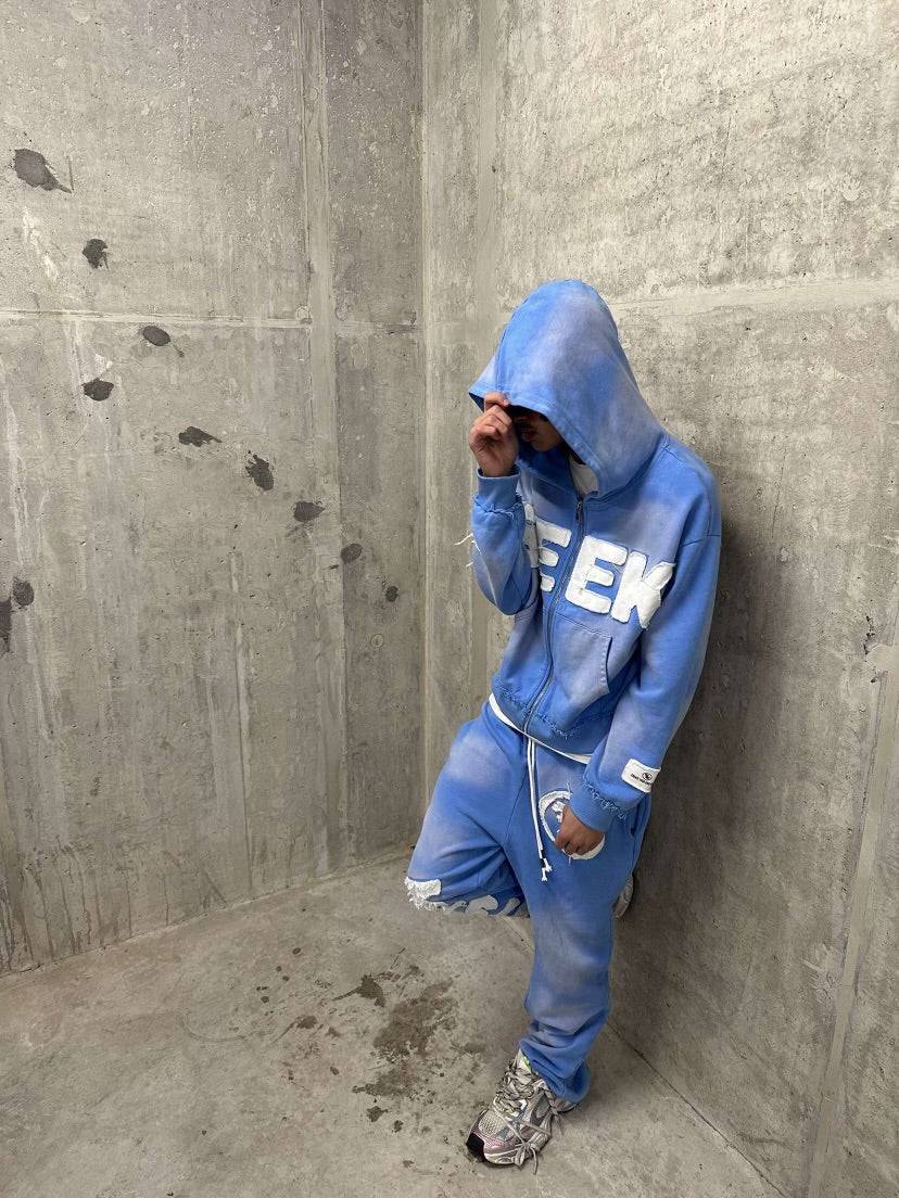SKY BLUE "SEEK" ZIP UP - Timeloop Visionz