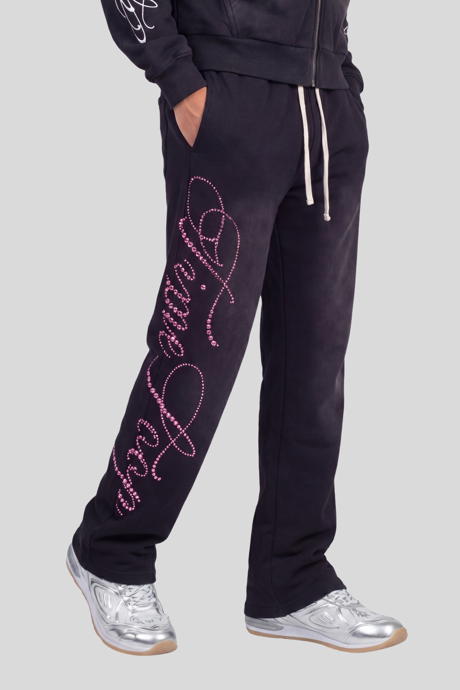 PINK RHINESTONE SWEATS