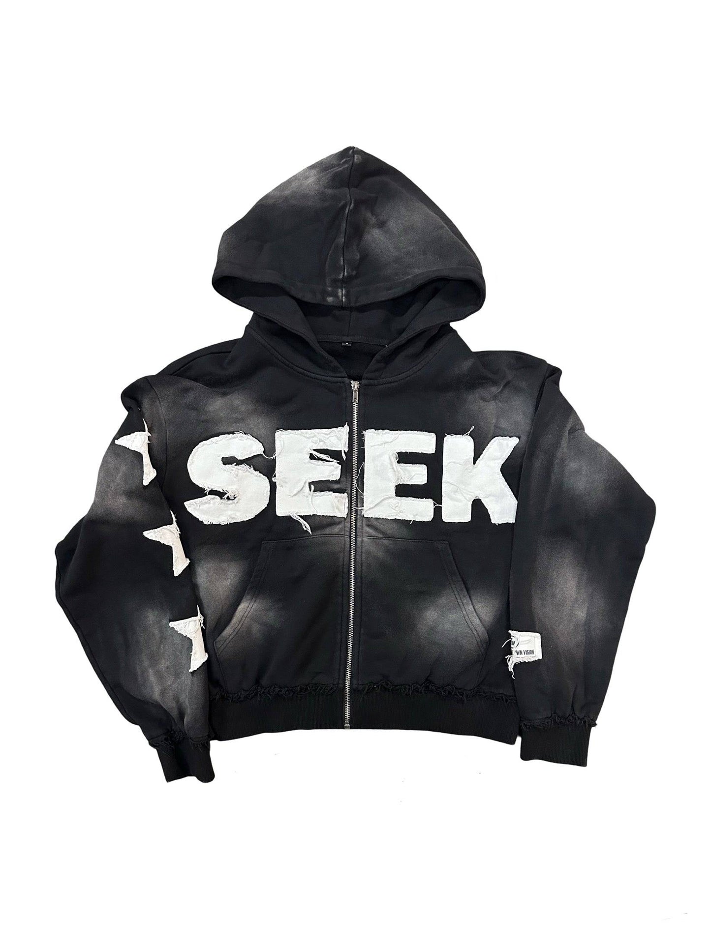 ONYX BLACK "SEEK" ZIP UP