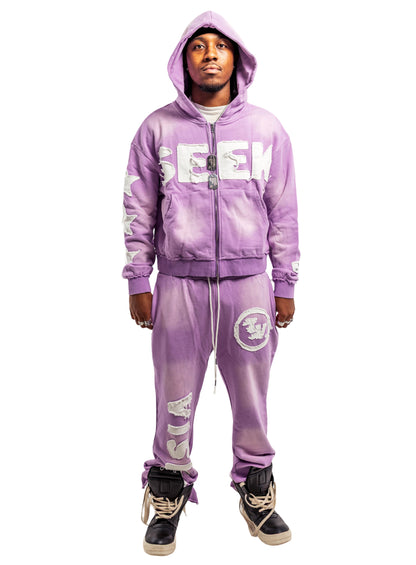 LAVENDER "SEEK" ZIP UP