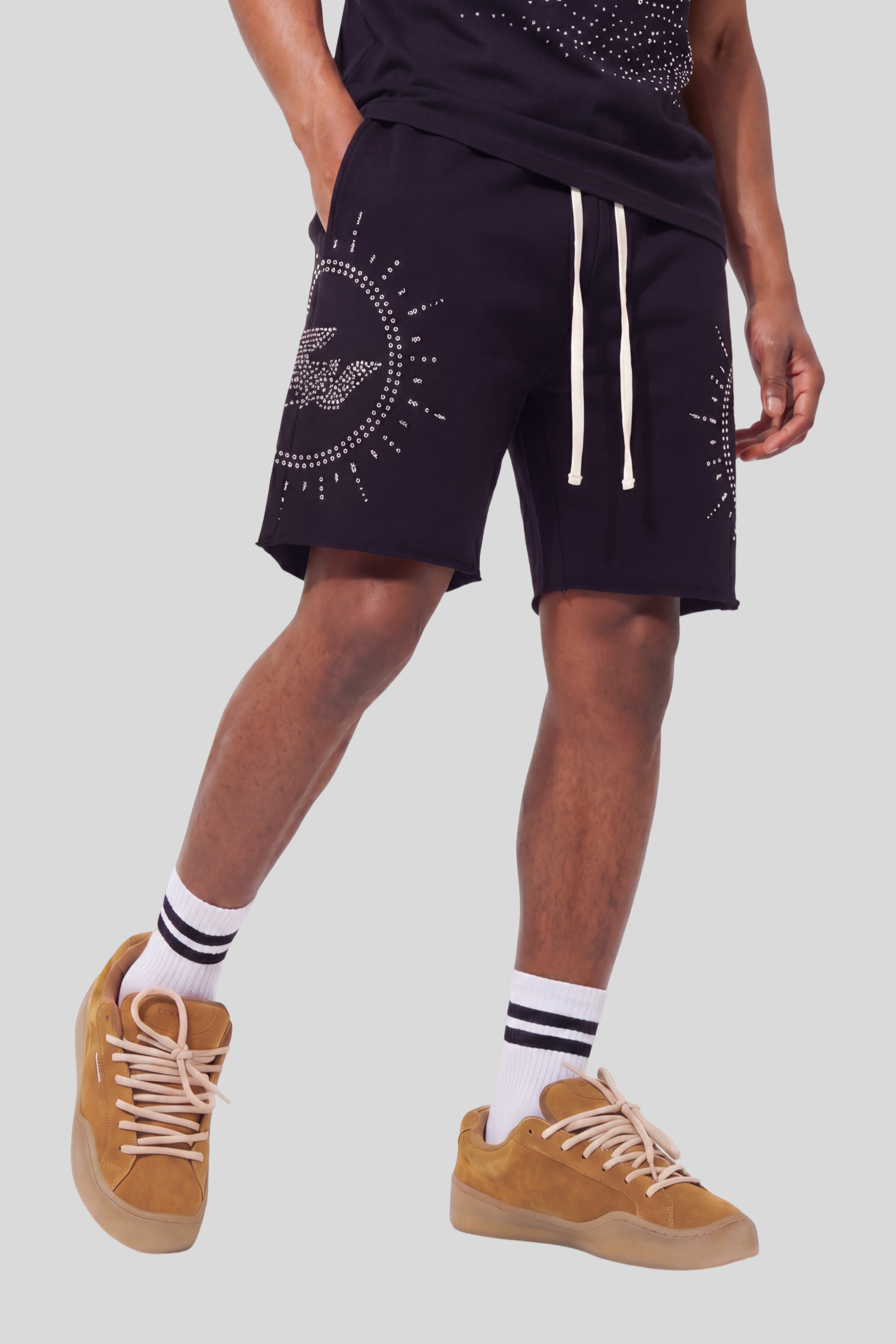 RHINESTONE MIRROR SHORTS