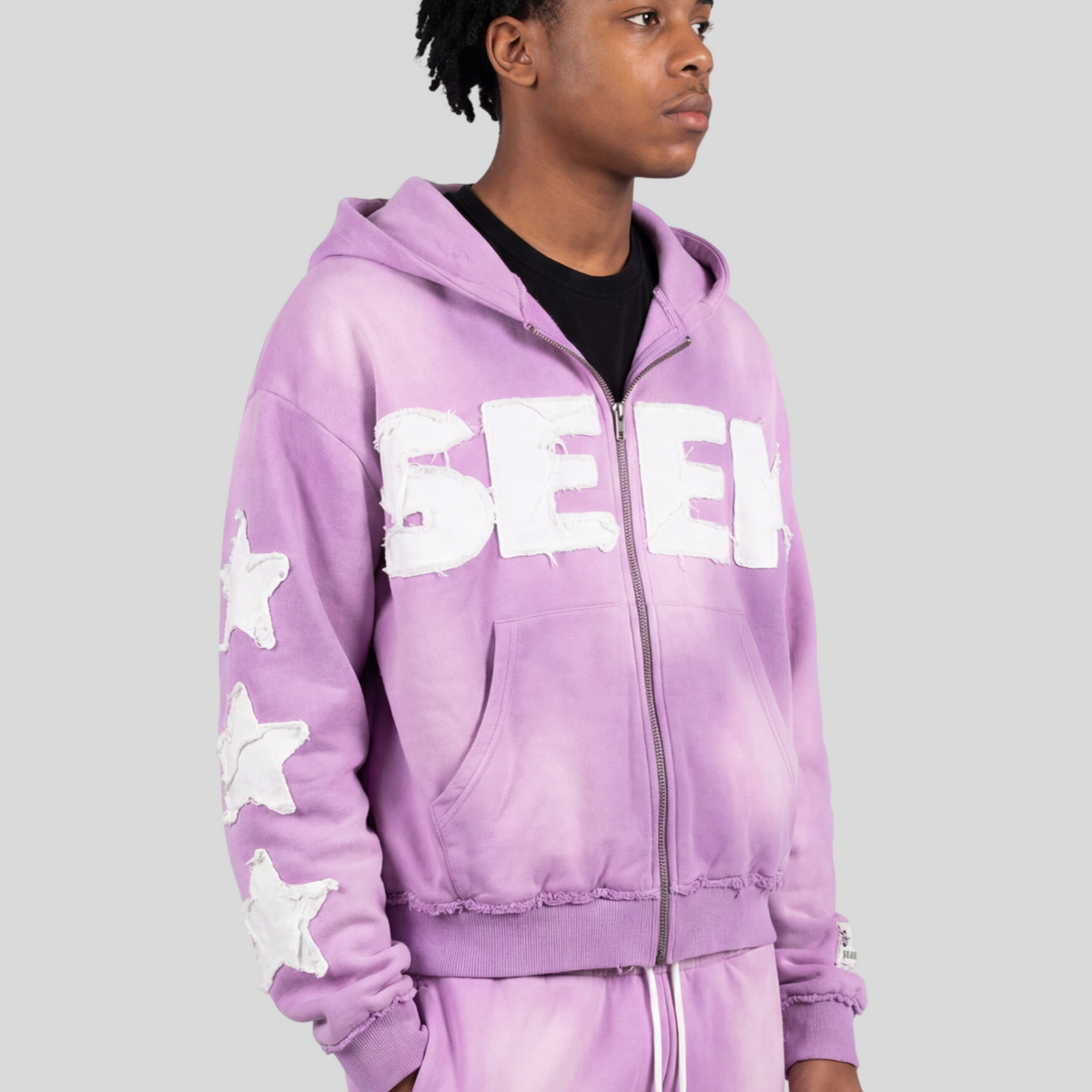 UV protection bijou zip hoodie ロゼミューズ UV protection bijou