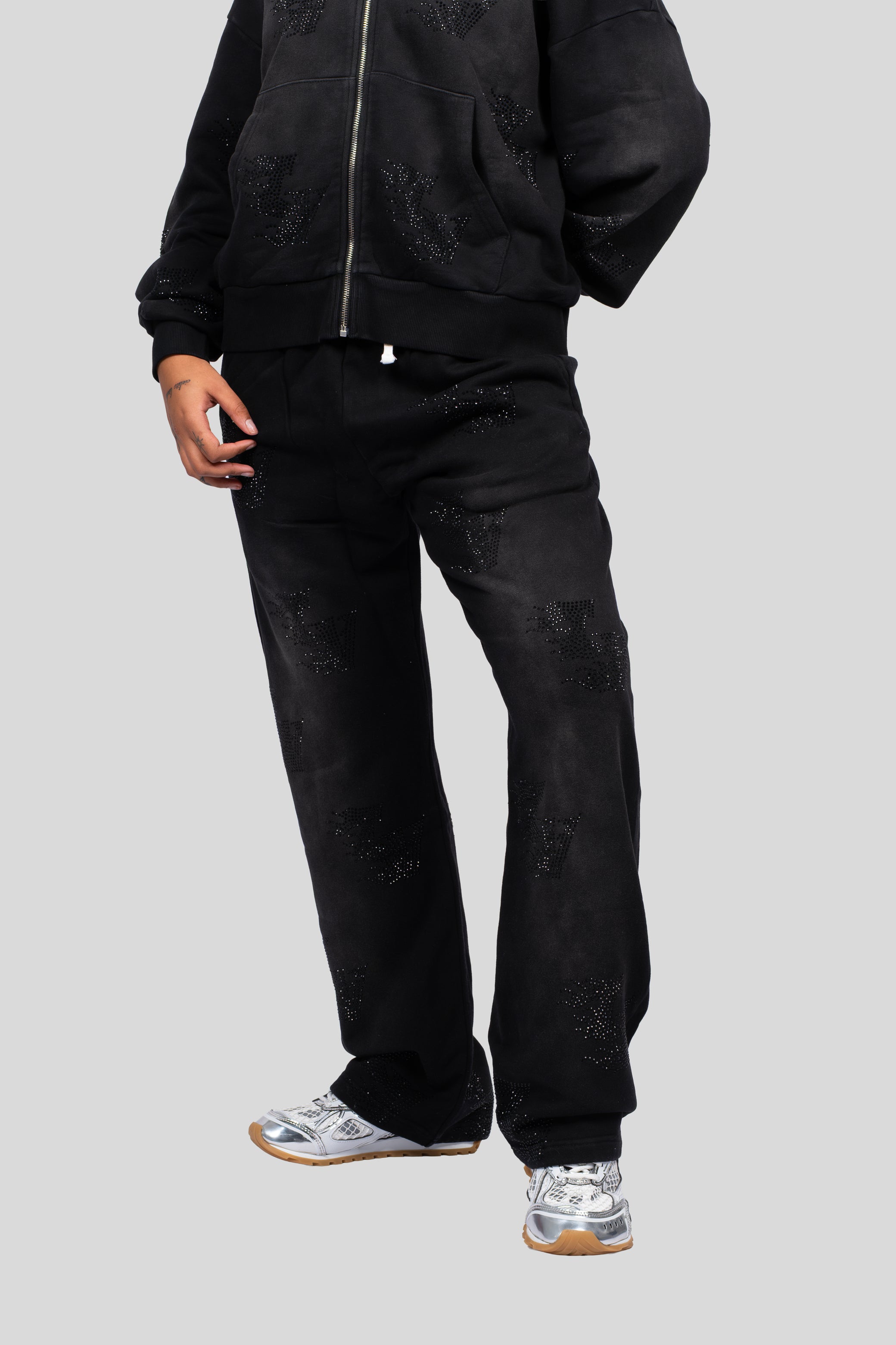 RHINESTONE LOGO SWEATS