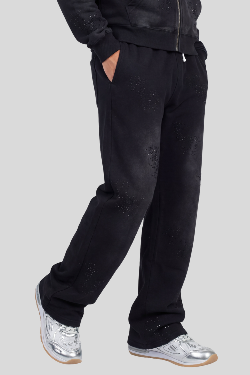RHINESTONE LOGO SWEATS