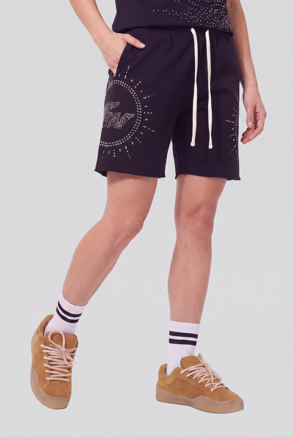 RHINESTONE MIRROR SHORTS