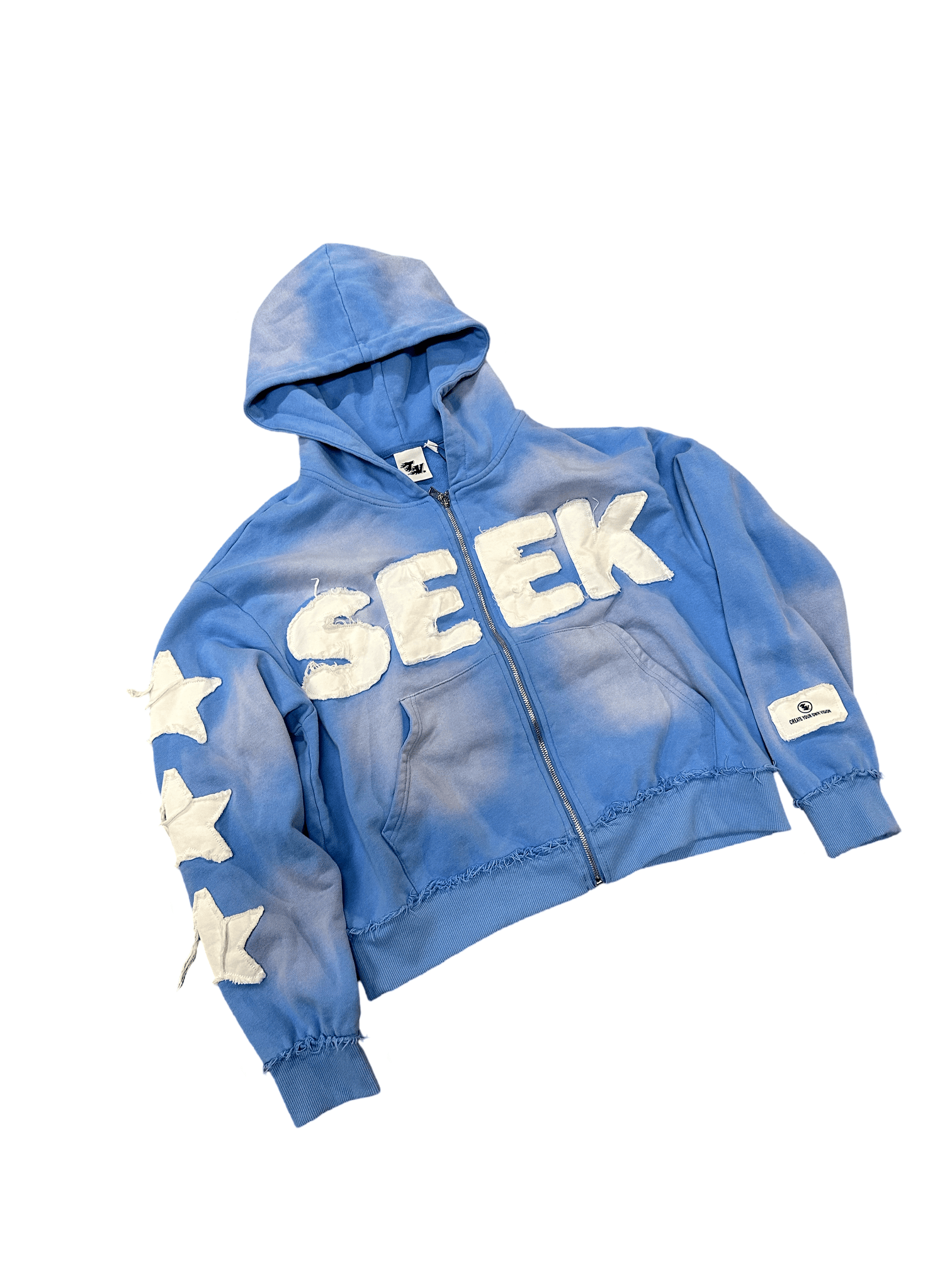 SKY BLUE "SEEK" ZIP UP - Timeloop Visionz