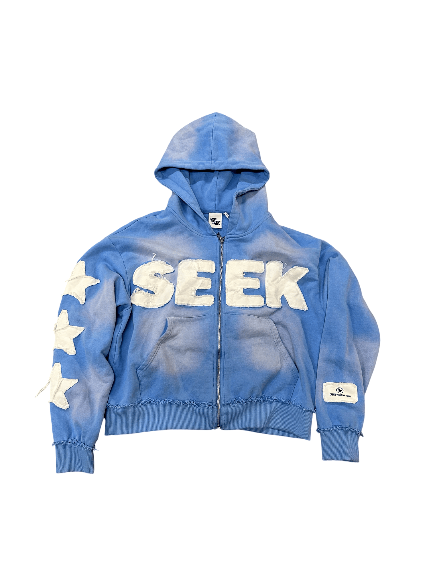 SKY BLUE "SEEK" ZIP UP - Timeloop Visionz